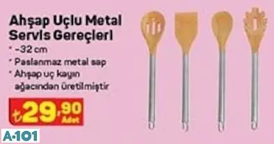 AHŞAP UÇLU METAL SERVİS GEREÇLERİ AHŞAP UÇLU METAL SERVİS GEREÇLERİ